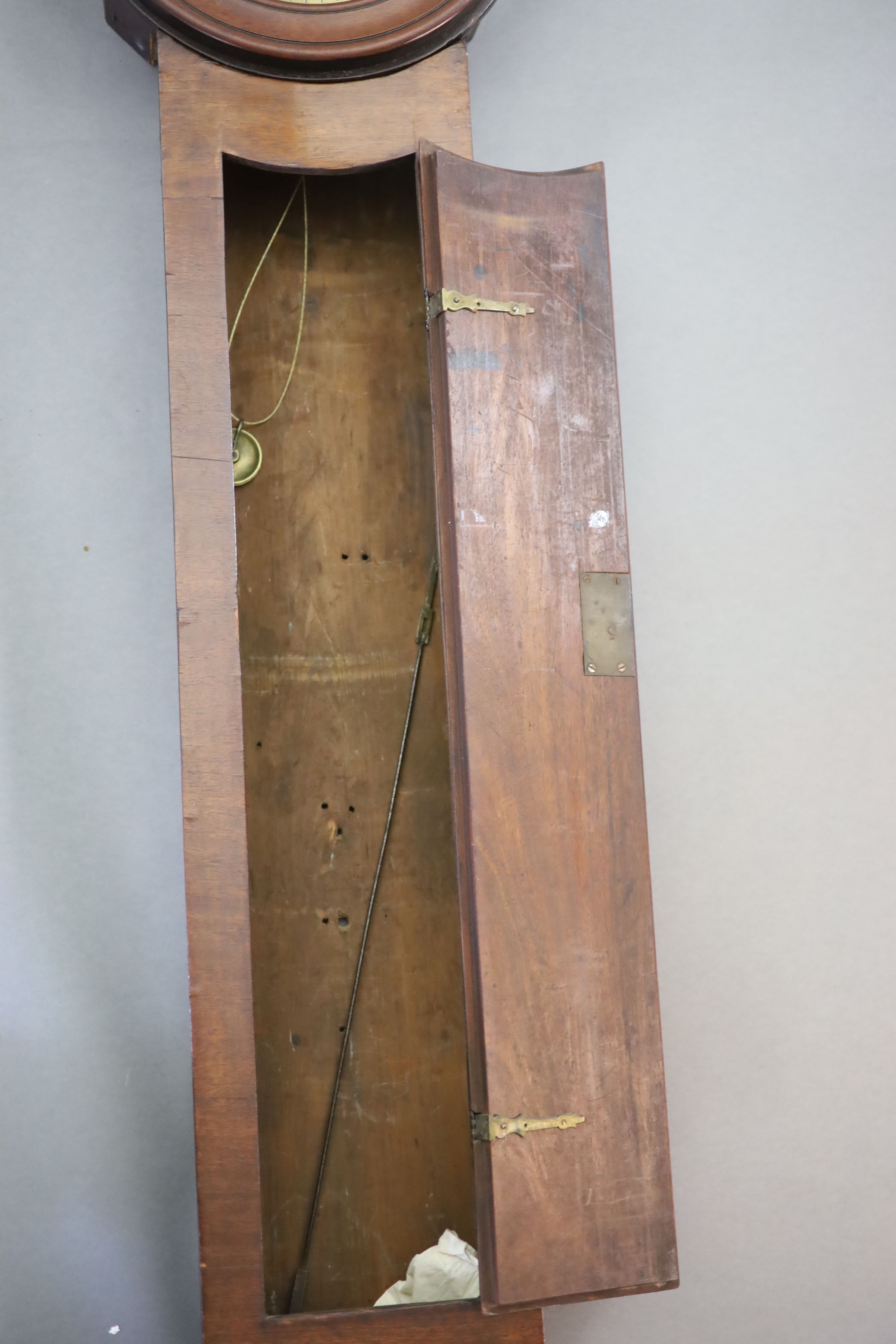 A Georgian mahogany Act of Parliament style wall clock by James Bullock of London c.1780